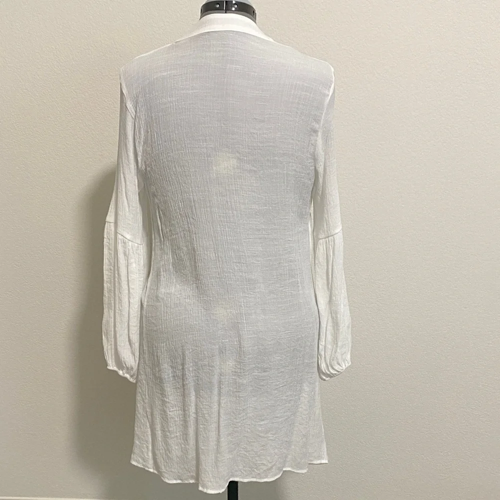 Women's Sexy V-neck Swimsuit Bathing Suit Cover Up Shirt Dress Tunic - Picture 2 of 2